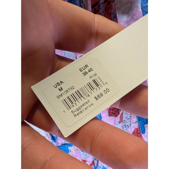 Bb Dakota Steve Madden On The Ruffle Split Neck Pleated Mini Dress Pink Multi Wo - Picture 4 of 6